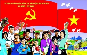 KỶ NIỆM 92 NĂM NGÀY THÀNH LẬP ĐẢNG CỘNG SẢN VIỆT NAM (03/02/1930 - 03/02/2022)