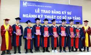 Lễ trao bằng tốt nghiệp ngành kỹ thuật cơ sở hạ tầng khóa 2011