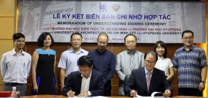 Đại học Kiến trúc TP.Hồ Chí Minh ký kết Biên bản Ghi nhớ với trường Đại học Hyupsung (Hàn Quốc)