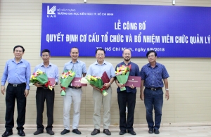Lễ công bố quyết định cơ cấu tổ chức và bổ nhiệm - miễn nhiệm viên chức quản lý